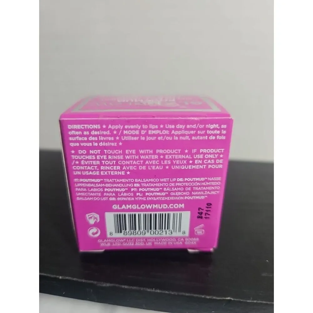 GlamGlow Shellosexy PoutMud Wet Lip‎ Balm Treatment 0.24 oz NIB